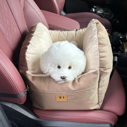 Dog Car Seat with Safety Belt Four Season Universal Pet Ooster Nest Cushion Washable Dogs Cats Sofa Bedding Travel Mattress