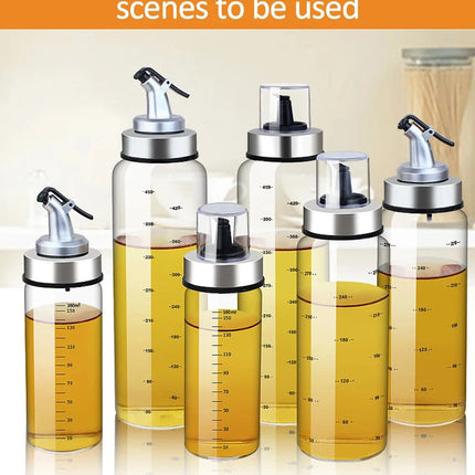 180/300/500ml Cooking Seasoning Oil Bottle Sauce Bottle Glass Storage Bottles for Oil and Vinegar Oil Dispenser For Kitchen