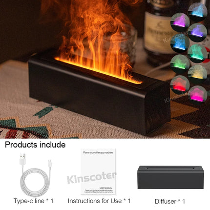 Flame Aroma Diffuser with RGB Light