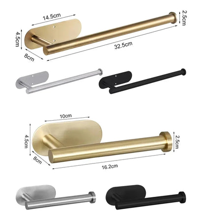 Stainless Steel Adhesive Toilet Paper Holder