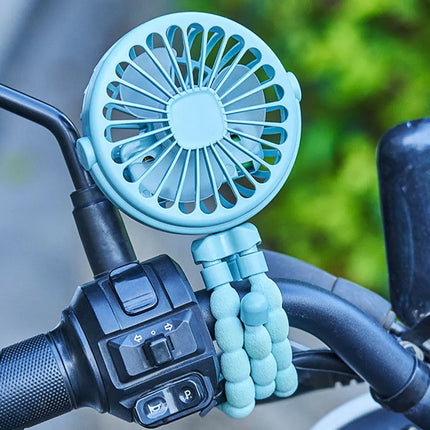 Portable Oscillating Pram Fan Mini Handheld Personal Car Seat Baby Fan with Flexible Tripod Clip-on USB Battery Operated