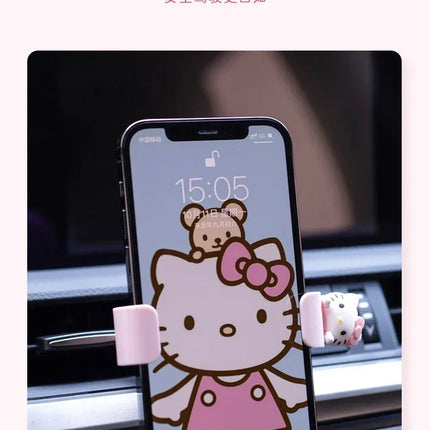 Hello Kitty Cell Phone Car Bracket Car Fragrance Air Vents Suction Cup Support Car Ornaments Car Fragrance Car Decoration