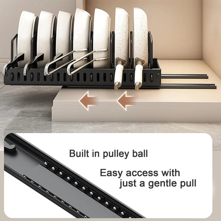 Sliding Pots and Pans Organizer