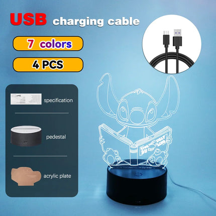 3D Stitch Night Light