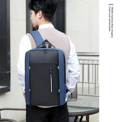 Waterproof Oxford Laptop Backpack for Men 15.6 Inch USB Charging Business Travel School Backpack High Capacity