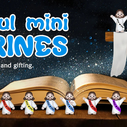 30-200Pcs Little Jesus Figures Jesus Loves You Figures Baby Jesus Figure Mini Jesus Bulk for Religious Gifts Easter Egg Fillers