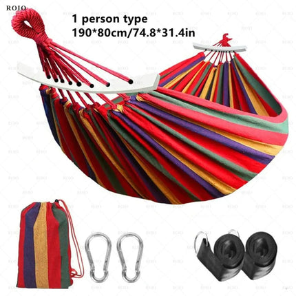 Durable Canvas Camping Hammock with Carry Bag