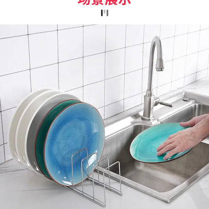 Stainless Steel Dish Drainer Rack Ociekacz Do Naczyn Kitchen Household Storage Organizer Drying Bowl Holder Simple Pot Lid Shelf