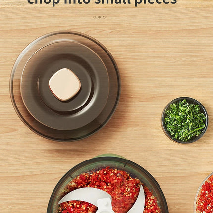 Mini Wireless Electric Garlic Press Dual Purpose Garlic Puree 350ml Kitchen Food Shredder Usb Charging Meat Grinder Vegetable