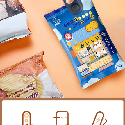 Mini Heat Bag Sealing Machine Package Sealer Bags Plastic Food Sealer Clip Bag Handheld Sealer Food Packaging Heat Sealer