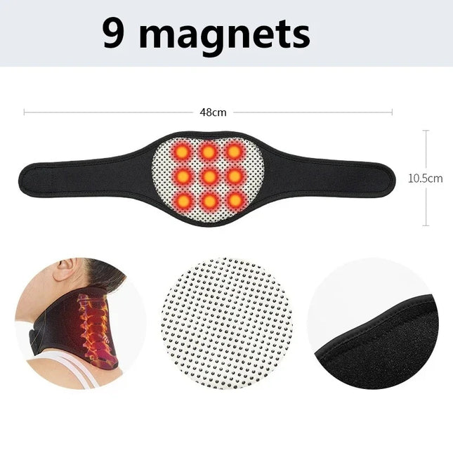 Self-Heating Magnetic Self-Warming Neck Brace - Medium, Soft Portable Cervical Pillow with Spontaneous, Soothes Numbness and Ach