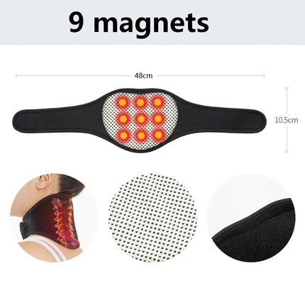 Self-Heating Magnetic Self-Warming Neck Brace - Medium, Soft Portable Cervical Pillow with Spontaneous