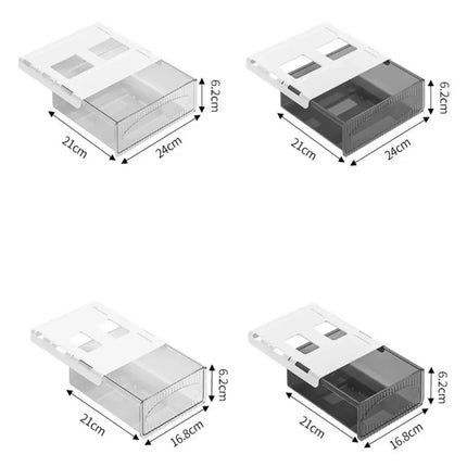 Under-Table Drawer Transparent Storage Box