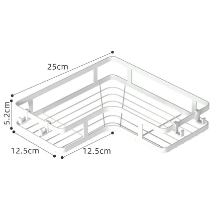 Bathroom Triangle Iron Shelf No Drill Metal Corner Shelf Kitchen Bathroom Accessories Storage Rack Shampoo Storage Rack