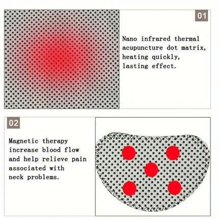 Self-Heating Magnetic Self-Warming Neck Brace - Medium, Soft Portable Cervical Pillow with Spontaneous