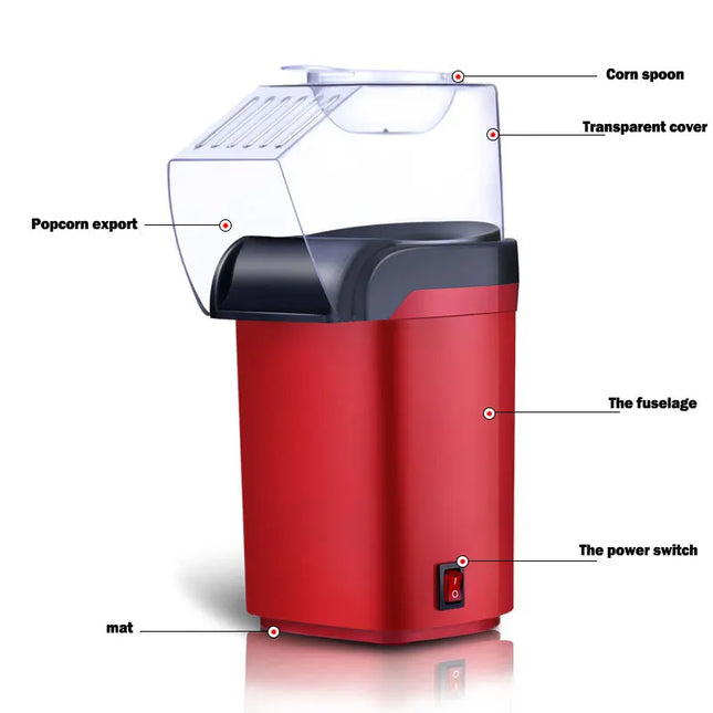 220V 110V Popcorn Makers Mini Popcorn Machine Electric Household Appliance Machine Fully Automatic Popcorn Machine Home Kitchen
