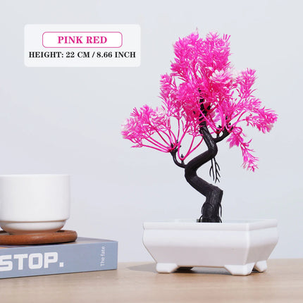 Artificial Bonsai Tree Potted Plant Small Table Decor