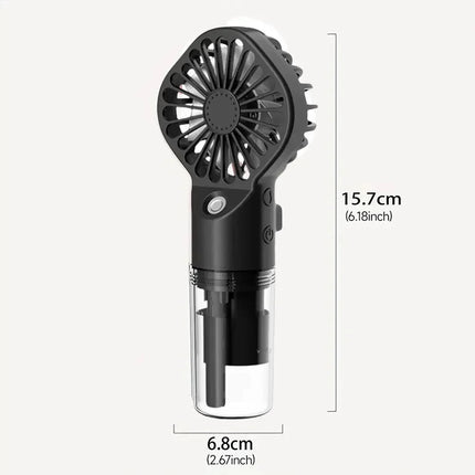 1pc Portable Handheld Spray Fan Water Spray Mist Fan Student Dormitory Mini Fan Summer Supplies Cooling Tools Outdoor Small Fan