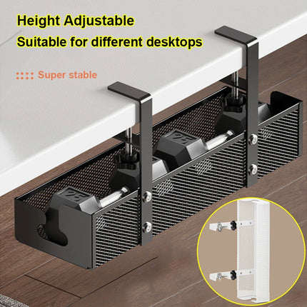 Adjustable Metal Cable Tray Computer Desk