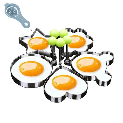 5pcs Stainless Steel Egg Mold Ring Set