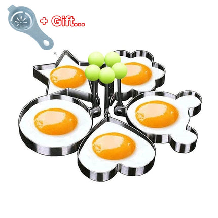 5pcs Stainless Steel Egg Mold Ring Set