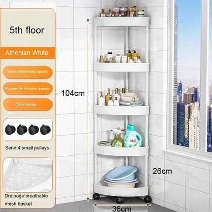 Multi-Layer Bathroom Corner Shelf Organizer Rack