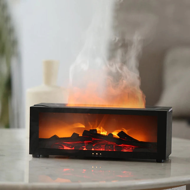 Fireplace LED Humidifier with Aroma Diffuser