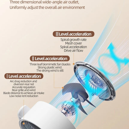 360 Circulation Quiet Powerful Floor Fan,Standing Smart Fans,with Remote Control Adjustable Height