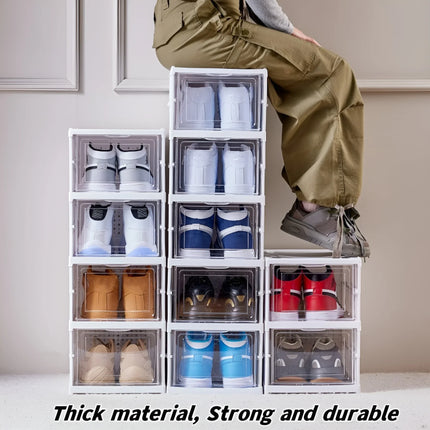 6-Layer Foldable Transparent Shoe Storage Box