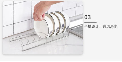 Stainless Steel Dish Drainer Rack Ociekacz Do Naczyn Kitchen Household Storage Organizer Drying Bowl Holder Simple Pot Lid Shelf