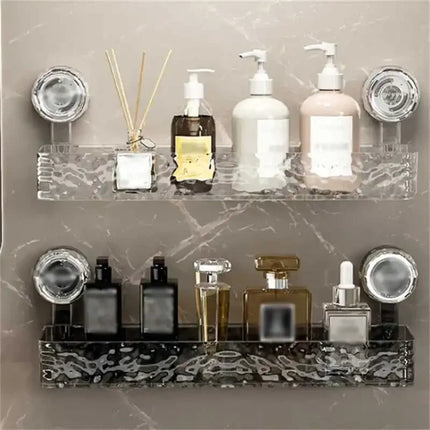 New Bathroom Shelf Corner Space Shower Room Suction Cup Bathroom Storage Shelf Basket Home Storage Organizer Shelf Decorative