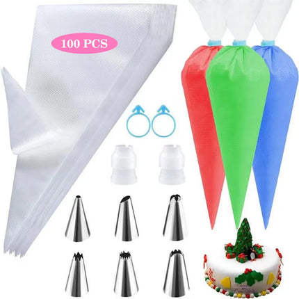Silicone Piping Bags and Tips Set