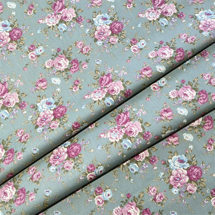 160x50cm Vintage Rose Flower Cotton Fabric Cotton Bedding Cotton Clothing Hair Ring Fabric