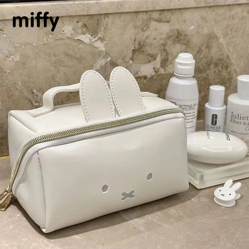 Kawaii Miffy Rabbit Cute Shape Hand Makeup Bag Multi-functional