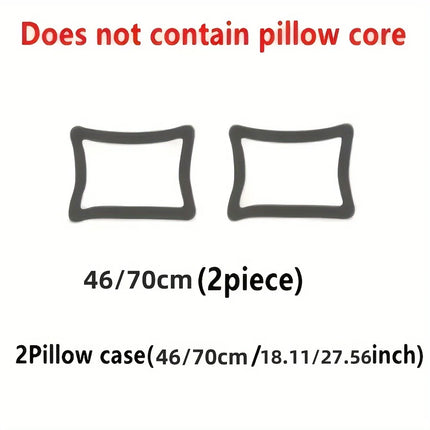 Summer Cooling Pillowcase Solid Color Ice Bean Bean Pillowcase Cool Feeling Air Conditioning Cover Washable (No Pillow) 48x74cm