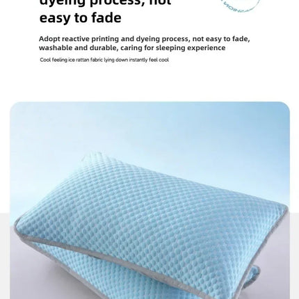 Summer Cooling Pillowcase Solid Color Ice Bean Bean Pillowcase Cool Feeling Air Conditioning Cover Washable (No Pillow) 48x74cm