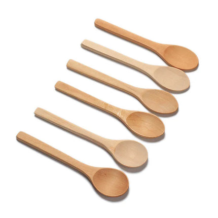 10Pcs/Set Wooden Honey Spoon Ecofriendly Household Tableware Bamboo Kitchen Condiment Scoop Coffee Spoon Dessert Spoon Teaspoon