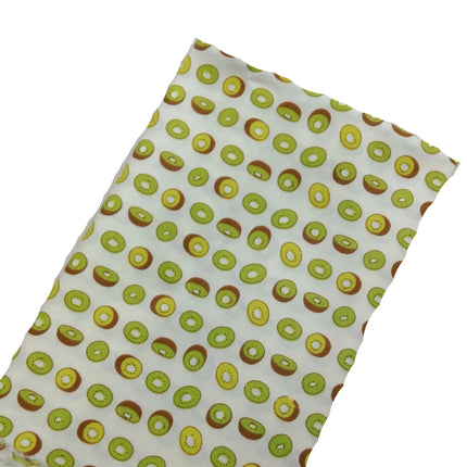 Graceful Pink Green Stripe Fruit  Series Apple Banana Printed Cotton Fabric 50x160cm For DIY Sewing Bedding Quilting Cloth Decor