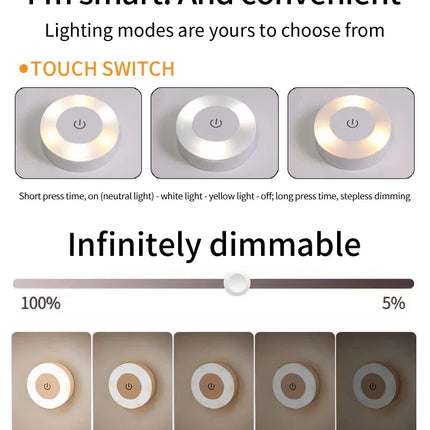 Touch Dimmable Wall Lamp