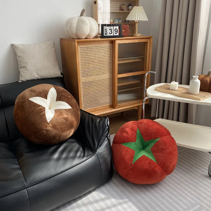 Round Tomato Throw Pillow,Plush Cushion Colorful Petal Throw Pillow ,Sofa Cushion Home Office Bedroom Decoration