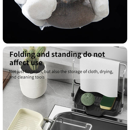 1pc Includes 50 Strainers, Kitchen Sink Strainer Drainage Shelf Multi-Purpose Storage Rack Kitchen Waste Sink Residue Mesh Shelf