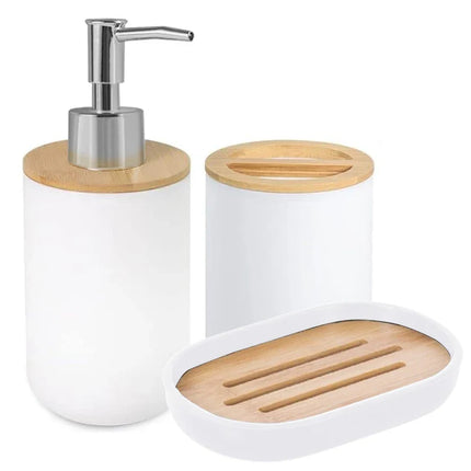 Bathroom Set Soap Dispenser Toothbrush Holder