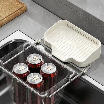 1pc Includes 50 Strainers, Kitchen Sink Strainer Drainage Shelf Multi-Purpose Storage Rack Kitchen Waste Sink Residue Mesh Shelf