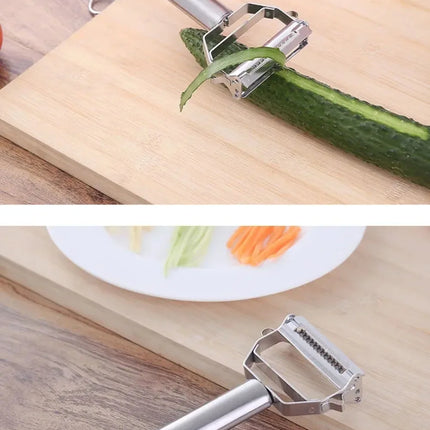 Kitchen Vegetable Peeler Stainless Steel Melon Planer Double-Head Peeler Household Multiple-Function Fruit And Vegetable Peeler