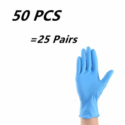 50PCS Pink Nitrile Disposable Gloves Household Gloves for Cleaning Kitchen Cooking Beauty Nail Hair Dye Tattoo Latex Powder Free