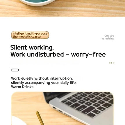 Electric Mug Warmer Heating Coaster 55°C for Coffee and Milk Tea Thermostatic Pad Heating Mat for Kitchen Use Beverage Heating
