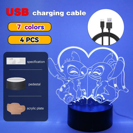 3D Stitch Night Light