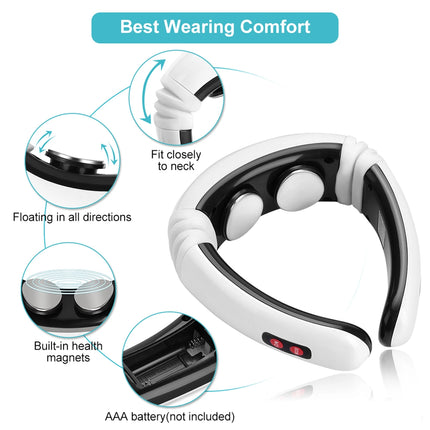 Electric Neck Massager Electric Pulse Magnetic Neck Massager Cervical Vertebra Treatment Shoulder Relax