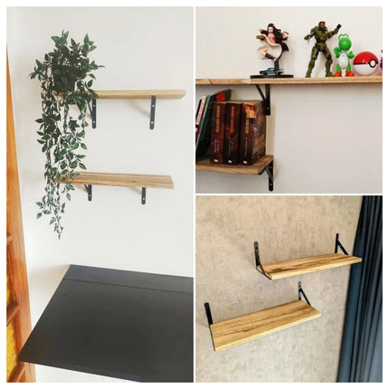 Shelves Floating Wall Shelf Wooden Wall Shelves Solid Wood Wall Hanging Storage Shelf Bathroom Accessories Simple Supplies