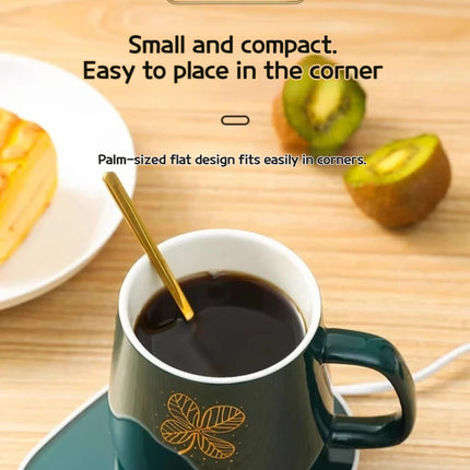 Electric Mug Warmer Heating Coaster 55°C for Coffee and Milk Tea Thermostatic Pad Heating Mat for Kitchen Use Beverage Heating